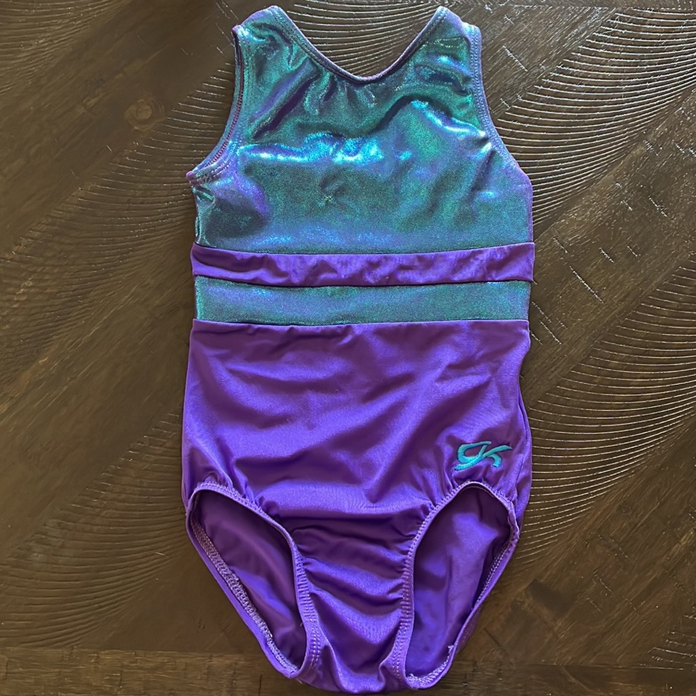 GK Elite Leotard. CS. Purple and Blue